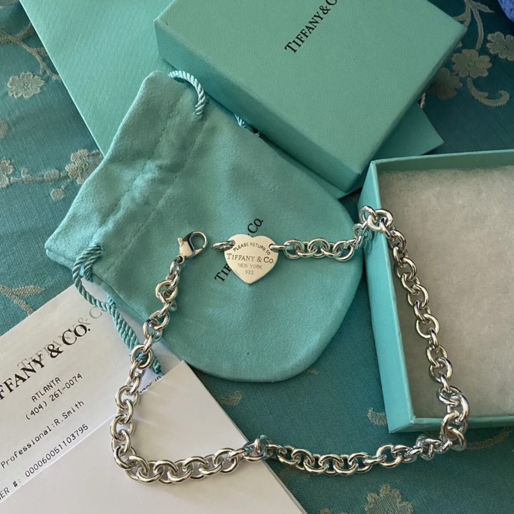 Tiffany & Co heart tag choker necklace